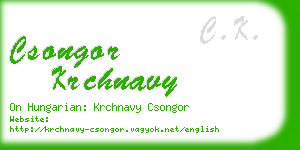 csongor krchnavy business card